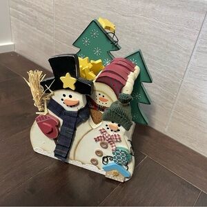 Snowman Christmas Tree Coaster Set of 6 Festive Holiday Coasters